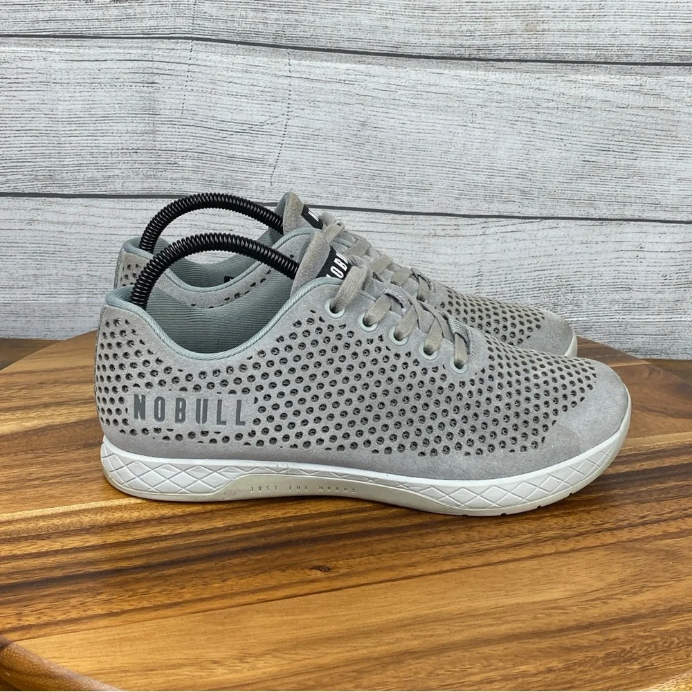 NoBull Outwork Perforated Grey Suede CrossFit Training Shoes Women’s Size 8.5